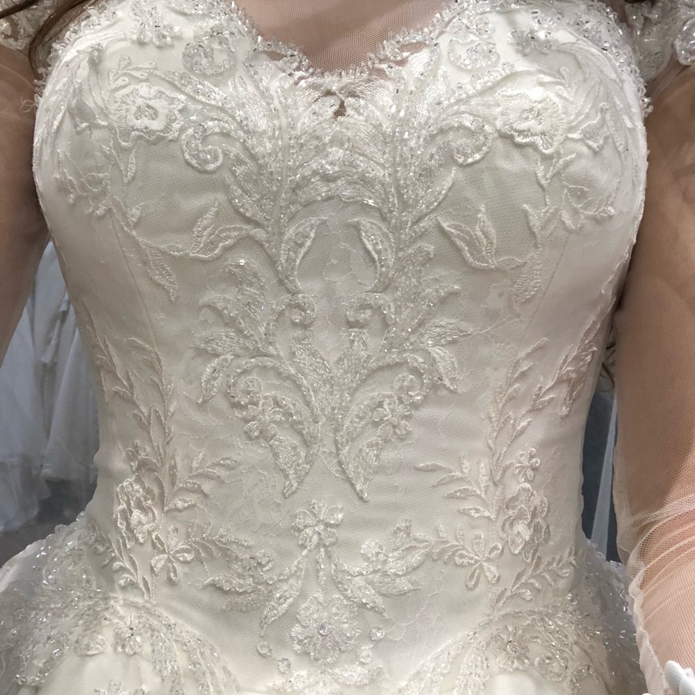 Autumn Silk Bridal Wedding Dress - Picture 4 of 8